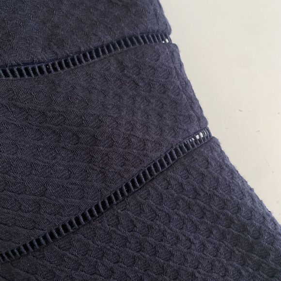 Rebecca Taylor Dress Size 0 Navy Blue Cap Sleeve Fit and Flare A Line Skater - Picture 5 of 8